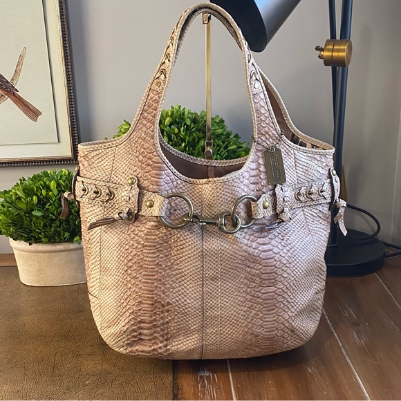 Coach XL Limited Edition Python Embossed Ergo in Camel/Tan - Picture 14 of 14